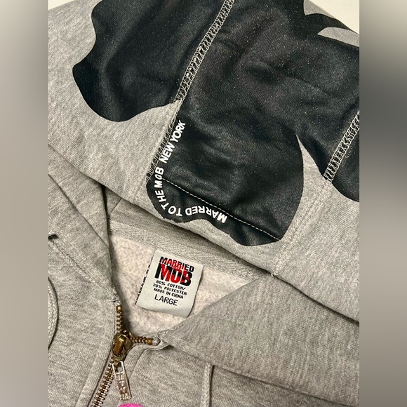 Rare Married to the Mob Lips Zip Up Hoody L - Picture 5 of 8